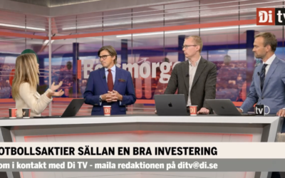 Fotbollsaktier var ett av ämnena när Erik Nordenskjöld gästade Di-TV:s Börsmorgon